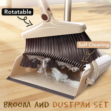 Load image into Gallery viewer, Self Cleaning Broom and Dustpan