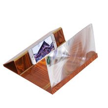 Load image into Gallery viewer, 12 inch Desktop Folding Wood Bracket with Mobile Phone Screen Magnifier